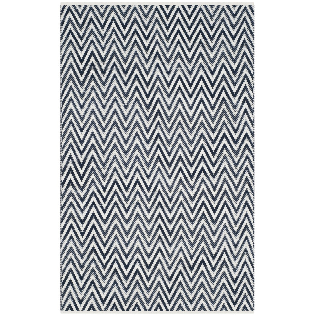 SAFAVIEH Montauk MTK812C Handwoven Navy / Ivory Rug Image 7