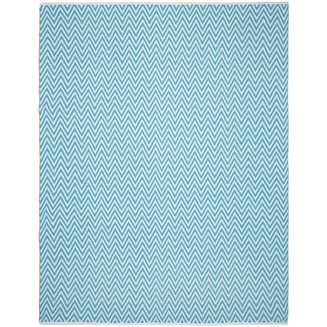 SAFAVIEH Montauk MTK812H Handwoven Turquoise / Ivory Rug Image 1