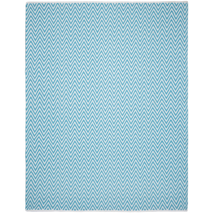 SAFAVIEH Montauk MTK812H Handwoven Turquoise / Ivory Rug Image 1