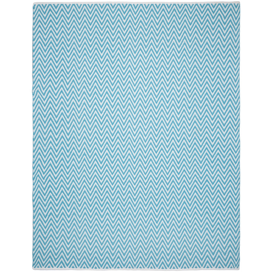 SAFAVIEH Montauk MTK812H Handwoven Turquoise / Ivory Rug Image 1