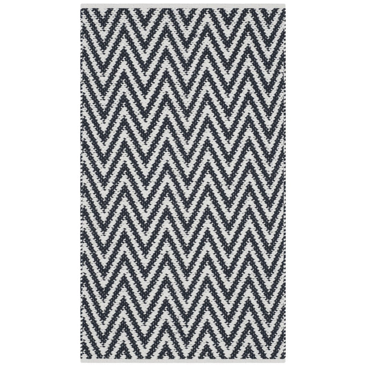 SAFAVIEH Montauk MTK812D Handwoven Black / Ivory Rug Image 1