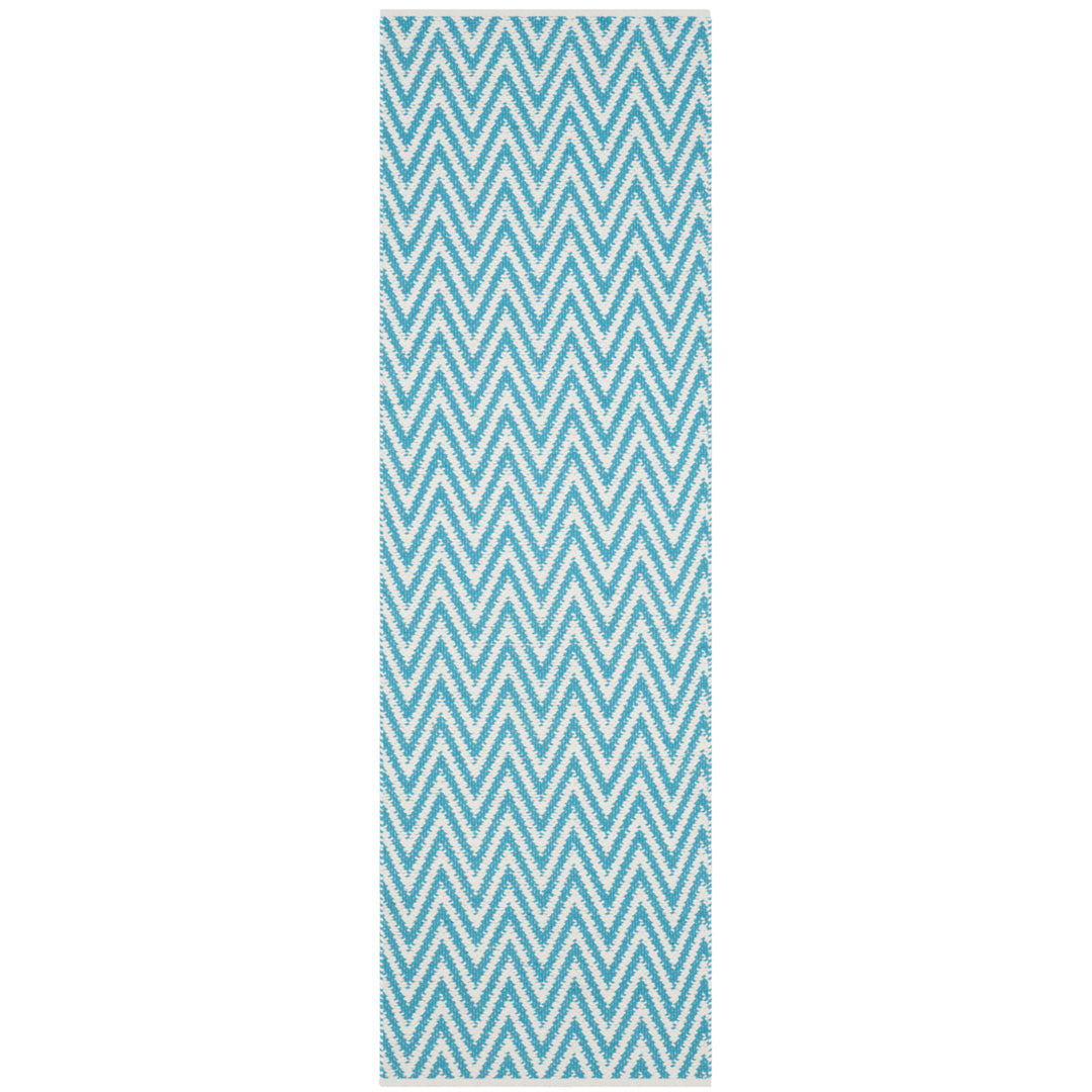 SAFAVIEH Montauk MTK812H Handwoven Turquoise / Ivory Rug Image 3