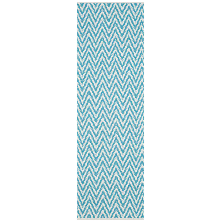 SAFAVIEH Montauk MTK812H Handwoven Turquoise / Ivory Rug Image 3