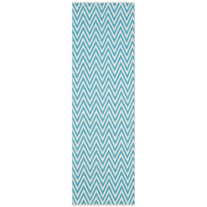 SAFAVIEH Montauk MTK812H Handwoven Turquoise / Ivory Rug Image 1