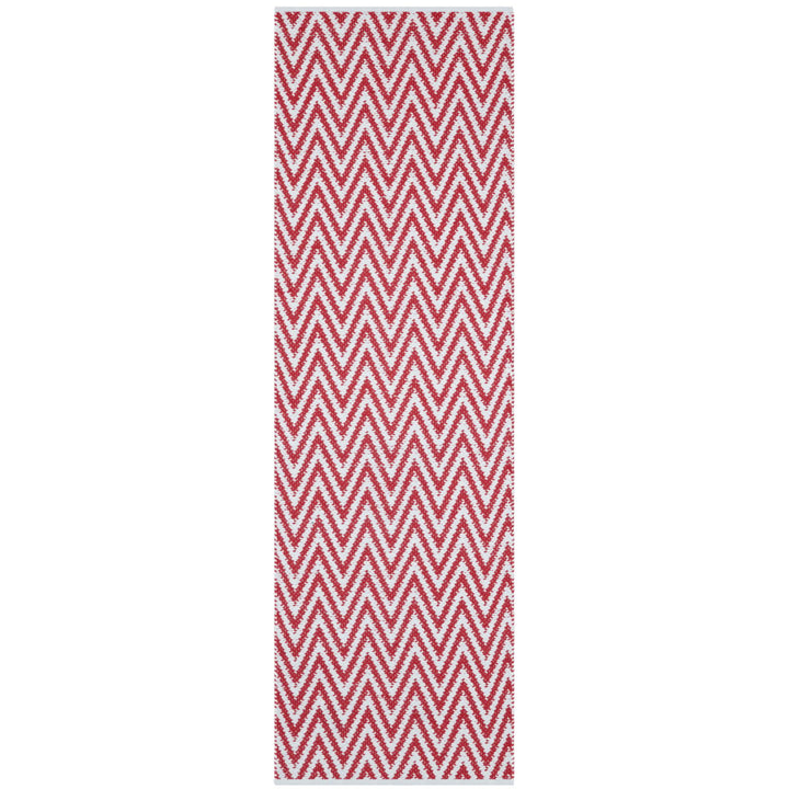 SAFAVIEH Montauk MTK812K Handwoven Red / Ivory Rug Image 1