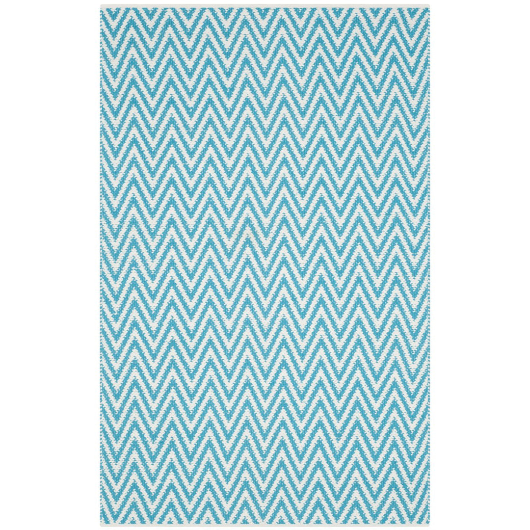 SAFAVIEH Montauk MTK812H Handwoven Turquoise / Ivory Rug Image 1