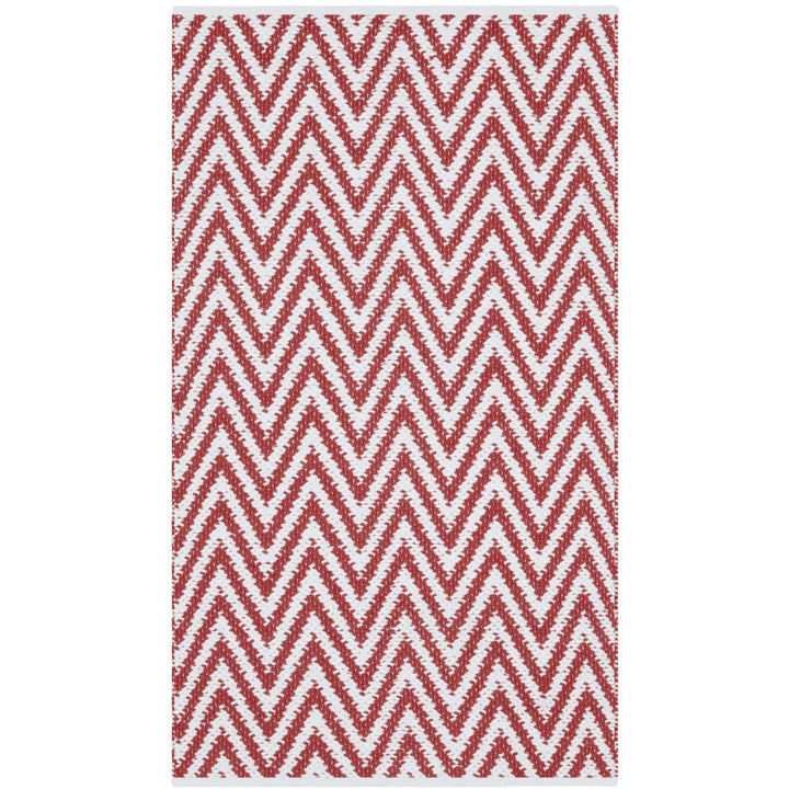 SAFAVIEH Montauk MTK812K Handwoven Red / Ivory Rug Image 1