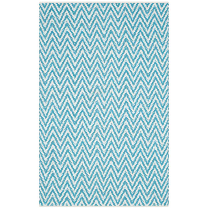 SAFAVIEH Montauk MTK812H Handwoven Turquoise / Ivory Rug Image 1