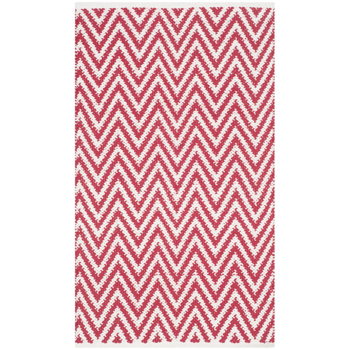 SAFAVIEH Montauk MTK812K Handwoven Red / Ivory Rug Image 1