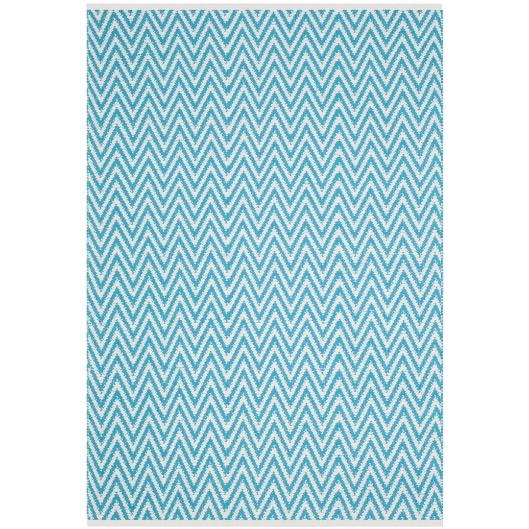 SAFAVIEH Montauk MTK812H Handwoven Turquoise / Ivory Rug Image 9