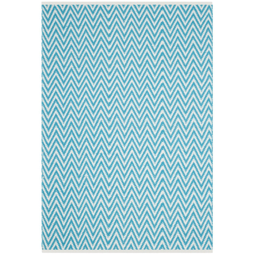 SAFAVIEH Montauk MTK812H Handwoven Turquoise / Ivory Rug Image 1