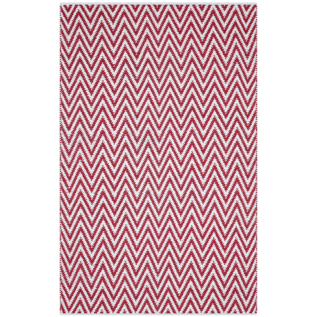 SAFAVIEH Montauk MTK812K Handwoven Red / Ivory Rug Image 7