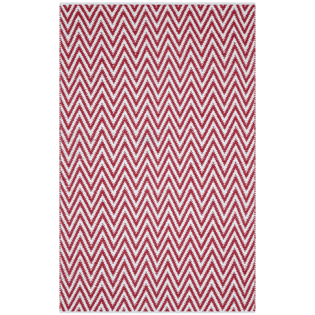 SAFAVIEH Montauk MTK812K Handwoven Red / Ivory Rug Image 1