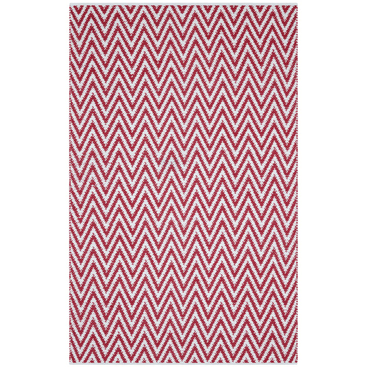 SAFAVIEH Montauk MTK812K Handwoven Red / Ivory Rug Image 1