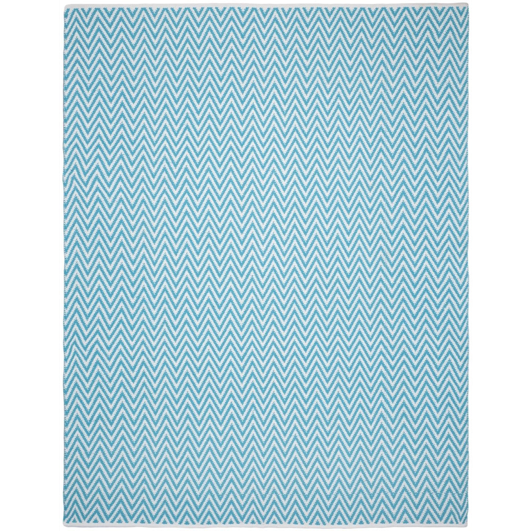 SAFAVIEH Montauk MTK812H Handwoven Turquoise / Ivory Rug Image 1