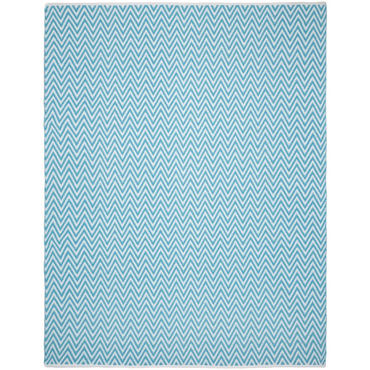 SAFAVIEH Montauk MTK812H Handwoven Turquoise / Ivory Rug Image 1