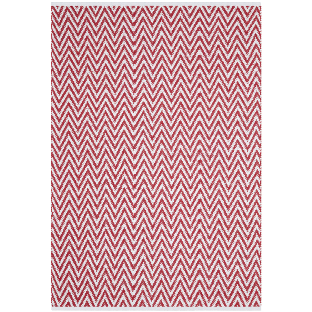 SAFAVIEH Montauk MTK812K Handwoven Red / Ivory Rug Image 9