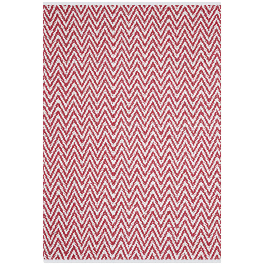 SAFAVIEH Montauk MTK812K Handwoven Red / Ivory Rug Image 1