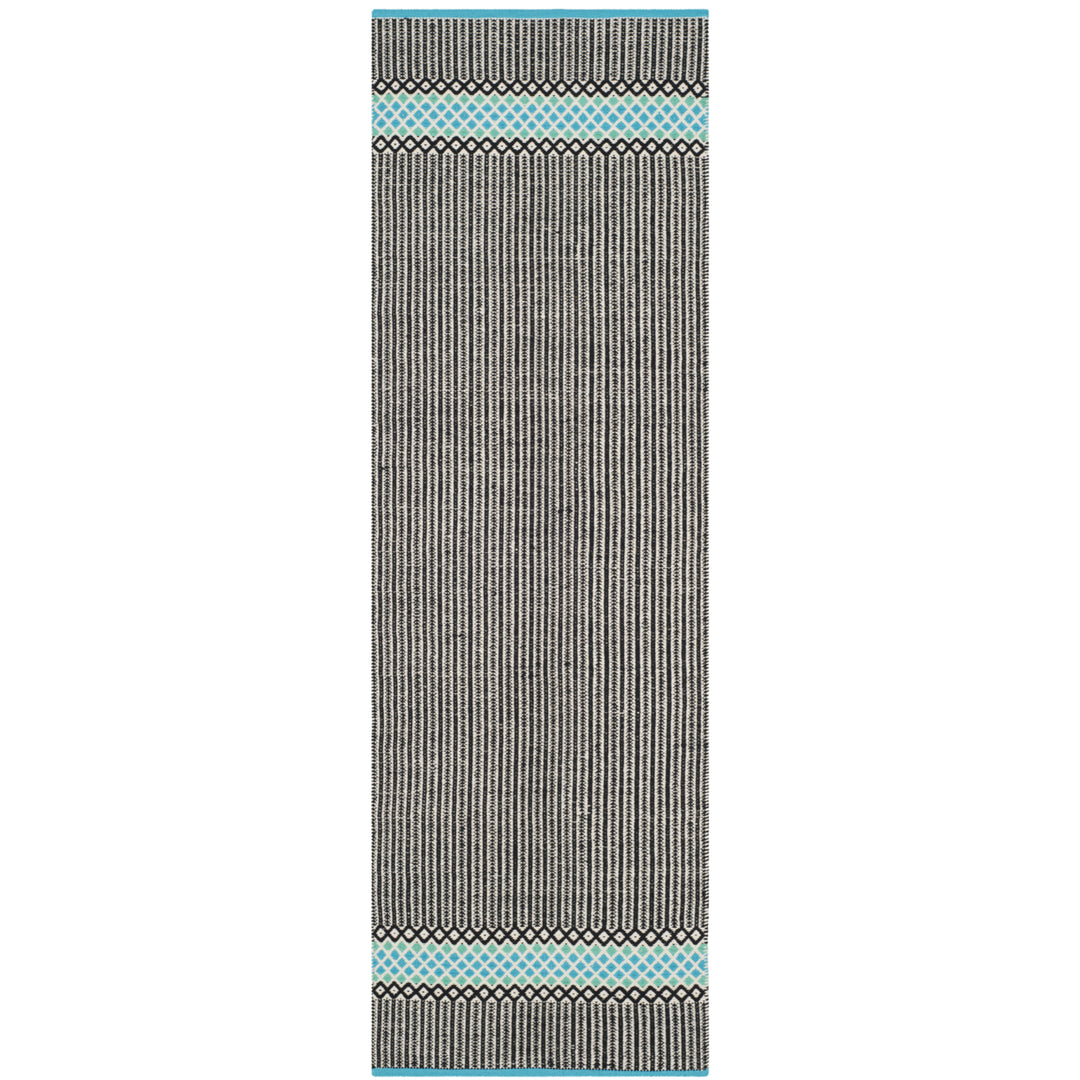 SAFAVIEH Montauk MTK820H Handwoven Turquoise / Multi Rug Image 3