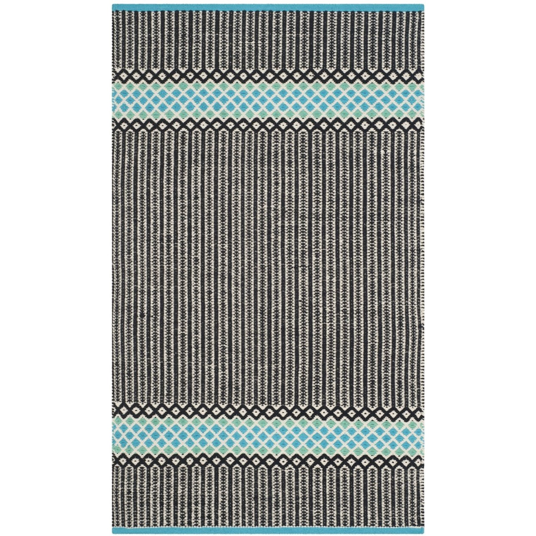 SAFAVIEH Montauk MTK820H Handwoven Turquoise / Multi Rug Image 1