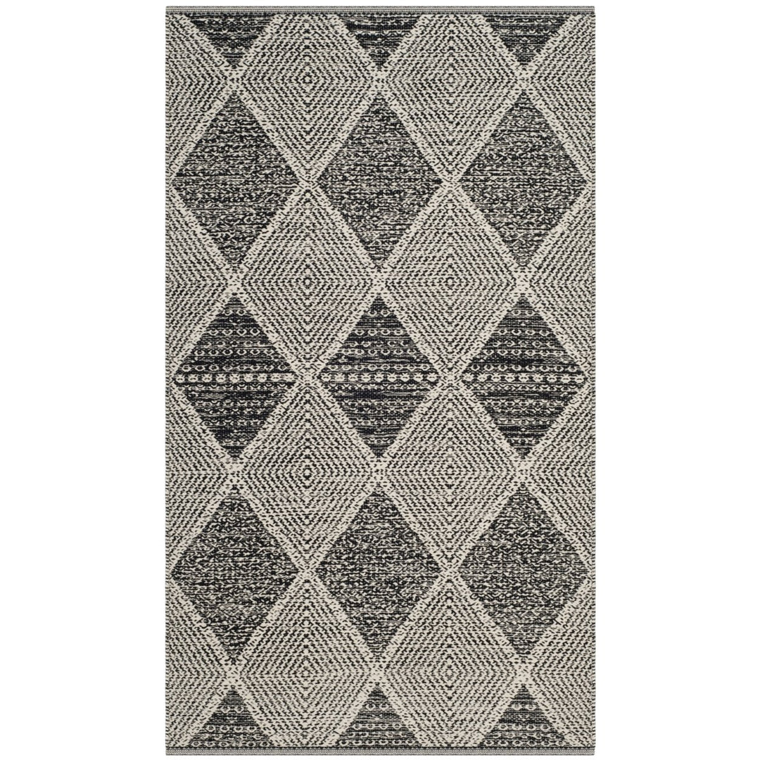 SAFAVIEH Montauk Collection MTK822D Handwoven Black Rug Image 1