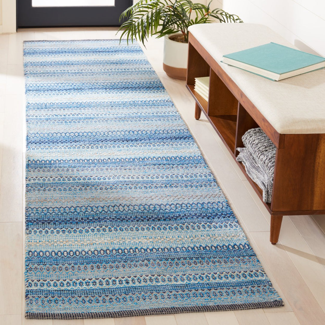 SAFAVIEH Montauk MTK851G Handwoven Grey / Blue Rug Image 3