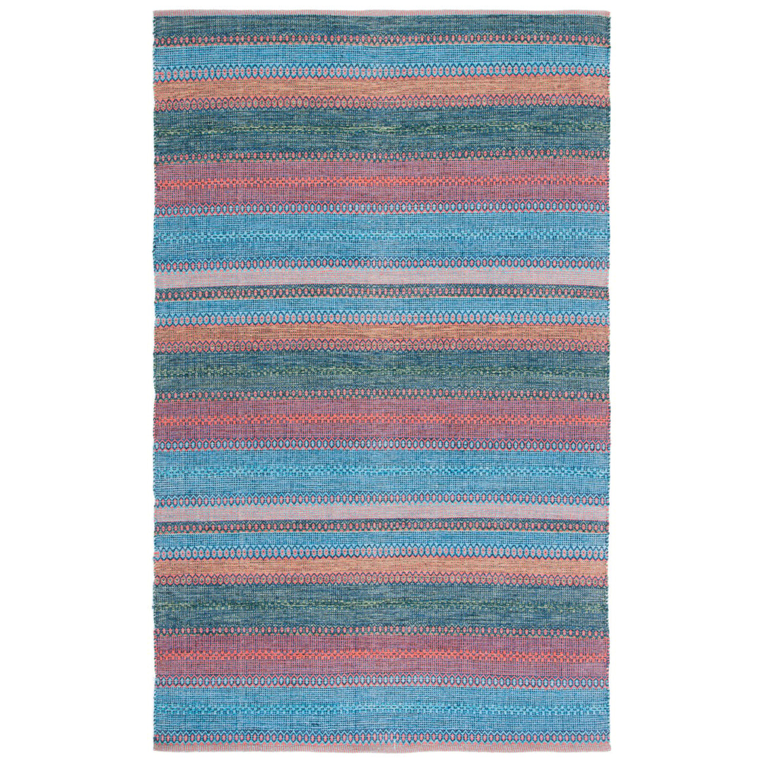 SAFAVIEH Montauk MTK851N Handwoven Blue / Orange Rug Image 1