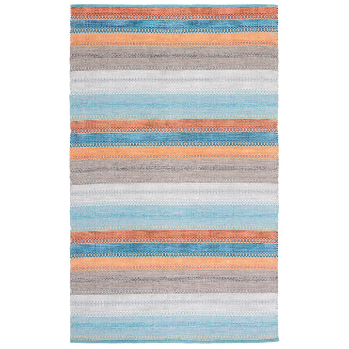 SAFAVIEH Montauk MTK851P Handwoven Grey / Orange Rug Image 2