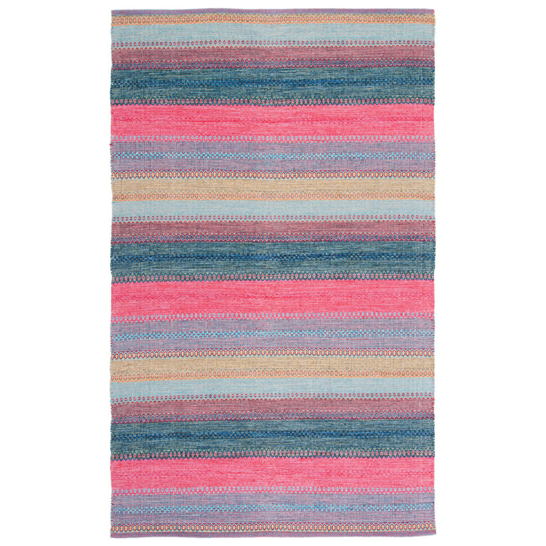 SAFAVIEH Montauk MTK851Q Handwoven Red / Blue Rug Image 1