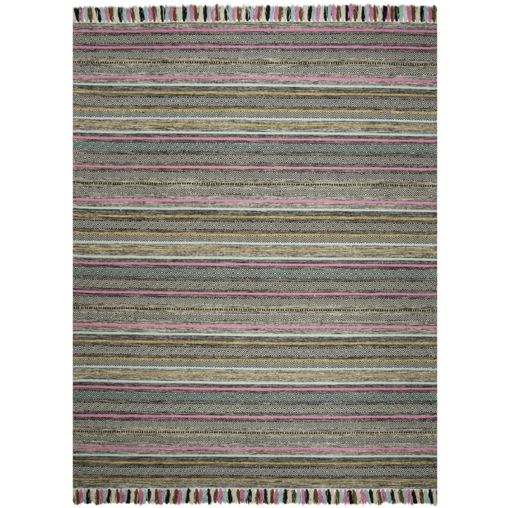 SAFAVIEH Montauk MTK901B Handwoven Black / Multi Rug Image 1