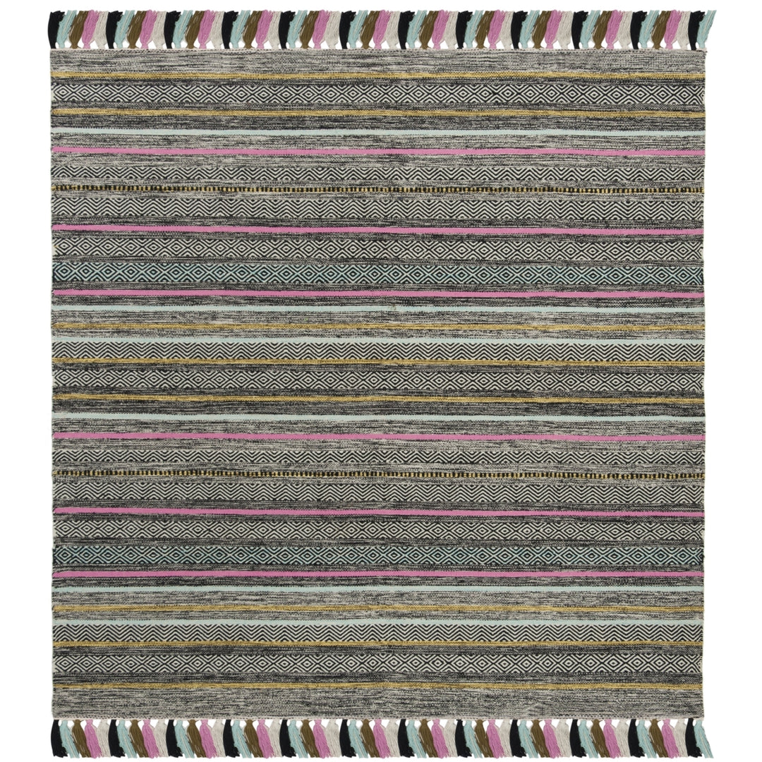 SAFAVIEH Montauk MTK901B Handwoven Black / Multi Rug Image 4