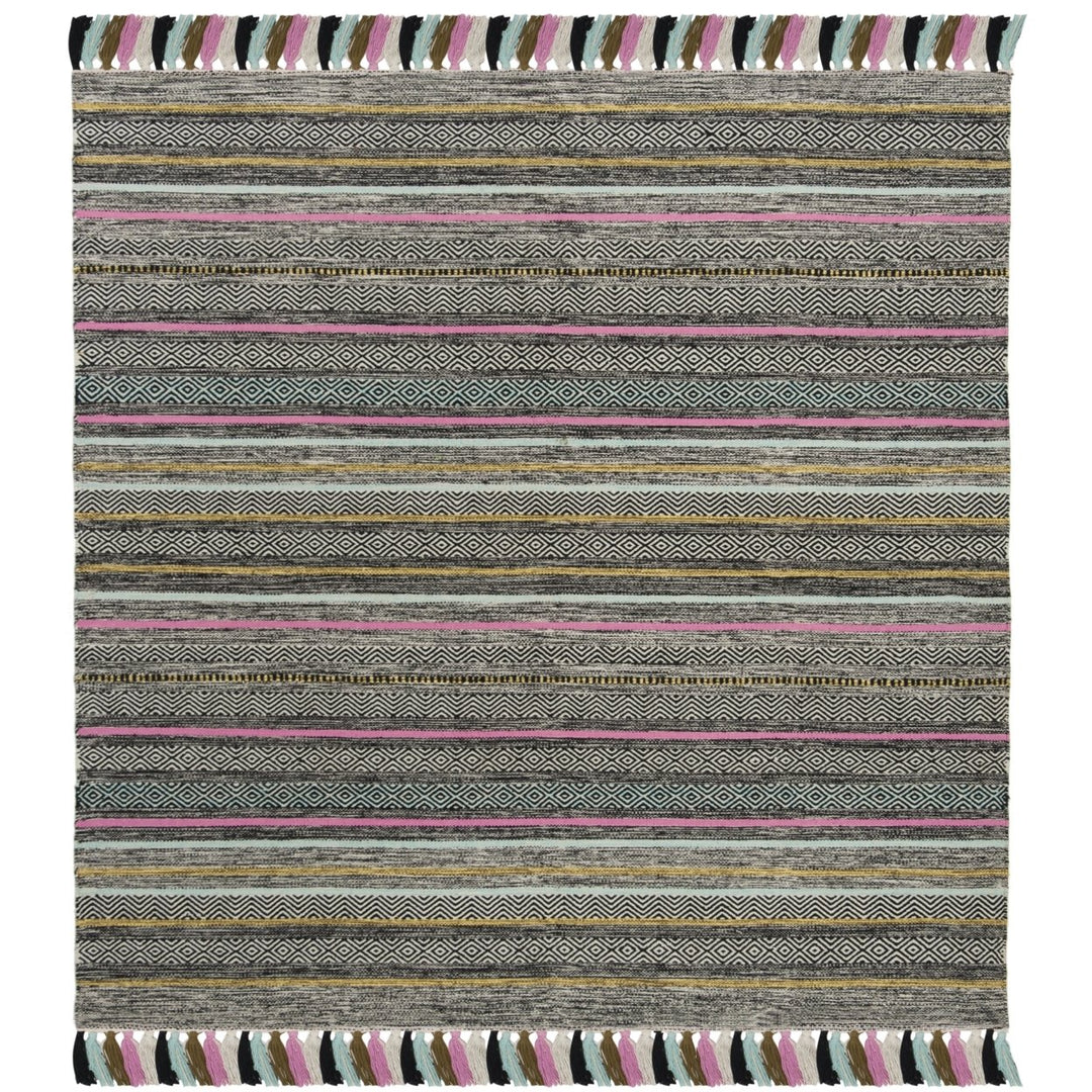 SAFAVIEH Montauk MTK901B Handwoven Black / Multi Rug Image 1