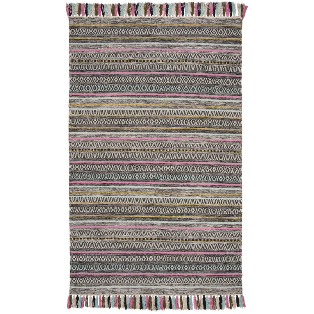 SAFAVIEH Montauk MTK901B Handwoven Black / Multi Rug Image 8