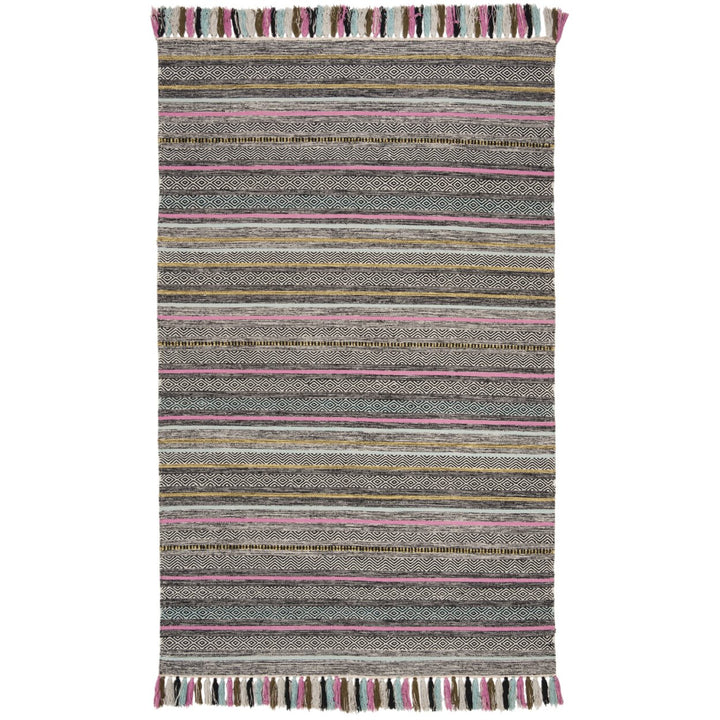 SAFAVIEH Montauk MTK901B Handwoven Black / Multi Rug Image 8