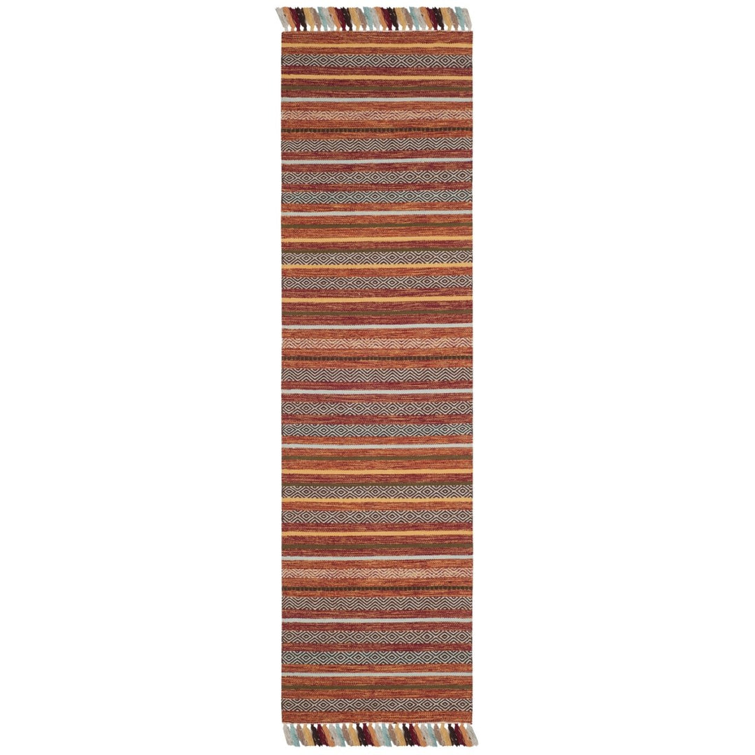 SAFAVIEH Montauk MTK901D Handwoven Rust / Multi Rug Image 3