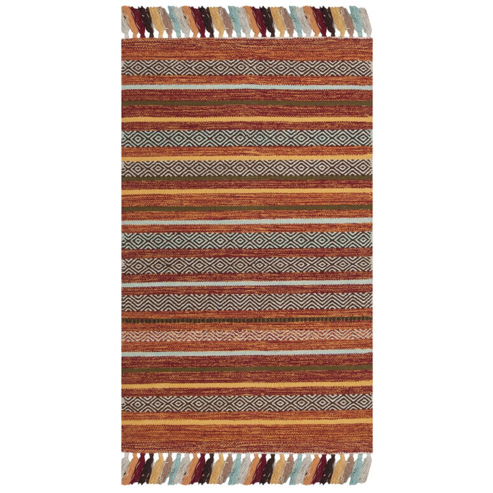 SAFAVIEH Montauk MTK901D Handwoven Rust / Multi Rug Image 6