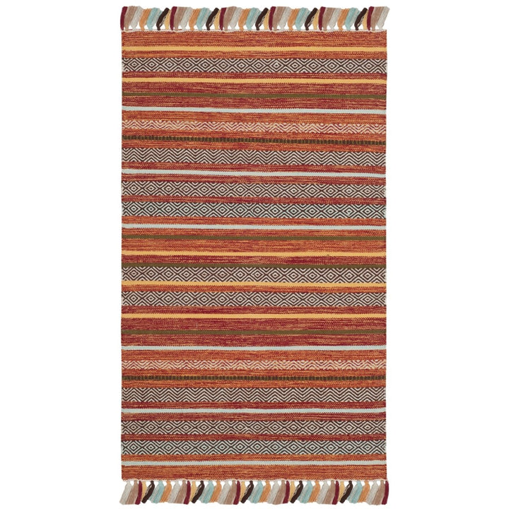 SAFAVIEH Montauk MTK901D Handwoven Rust / Multi Rug Image 7