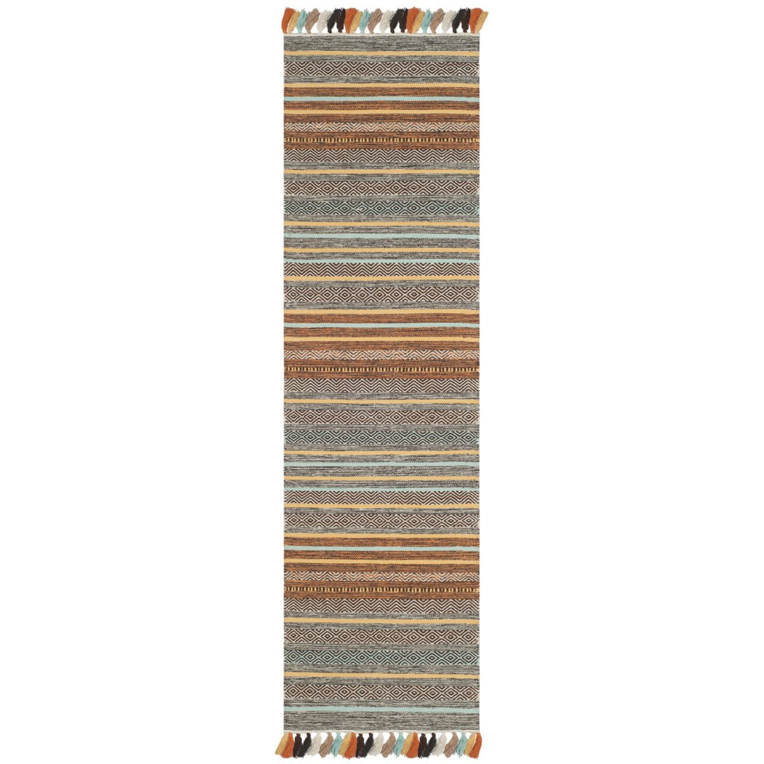 SAFAVIEH Montauk MTK901E Handwoven Turquoise / Brown Rug Image 1