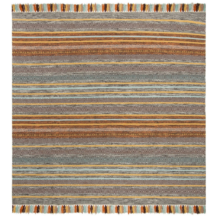 SAFAVIEH Montauk MTK901E Handwoven Turquoise / Brown Rug Image 1