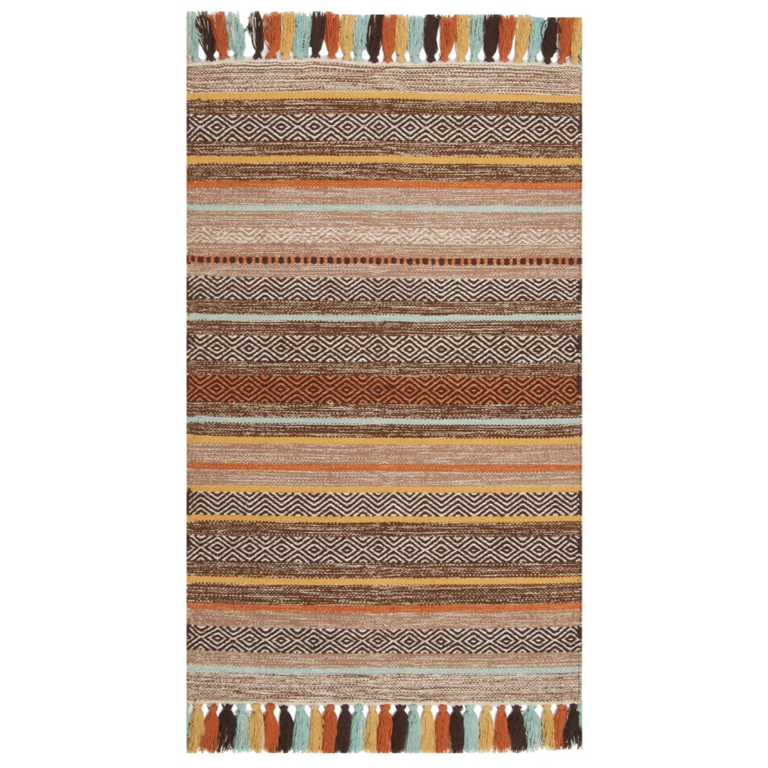 SAFAVIEH Montauk MTK901H Handwoven Brown / Multi Rug Image 1