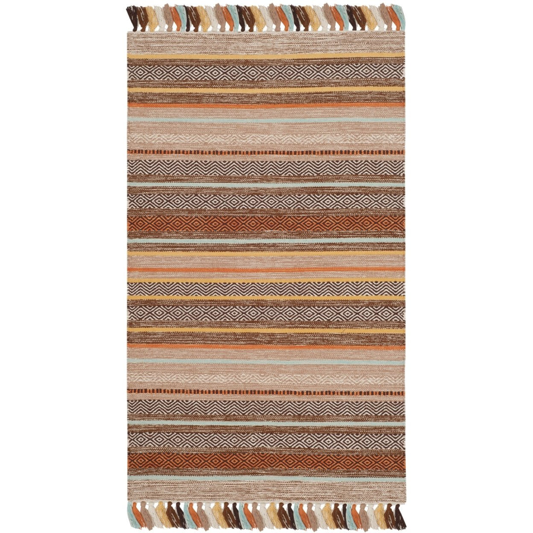 SAFAVIEH Montauk MTK901H Handwoven Brown / Multi Rug Image 7