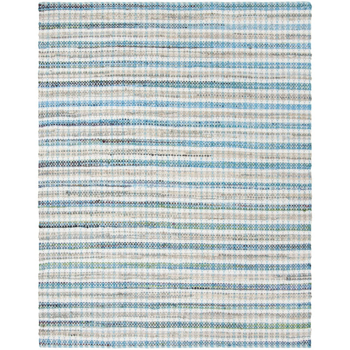 SAFAVIEH Montauk MTK950C Handwoven Aqua / Multi Rug Image 1