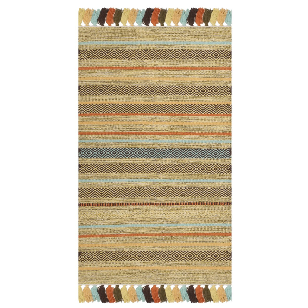 SAFAVIEH Montauk MTK901G Handwoven Green / Multi Rug Image 1