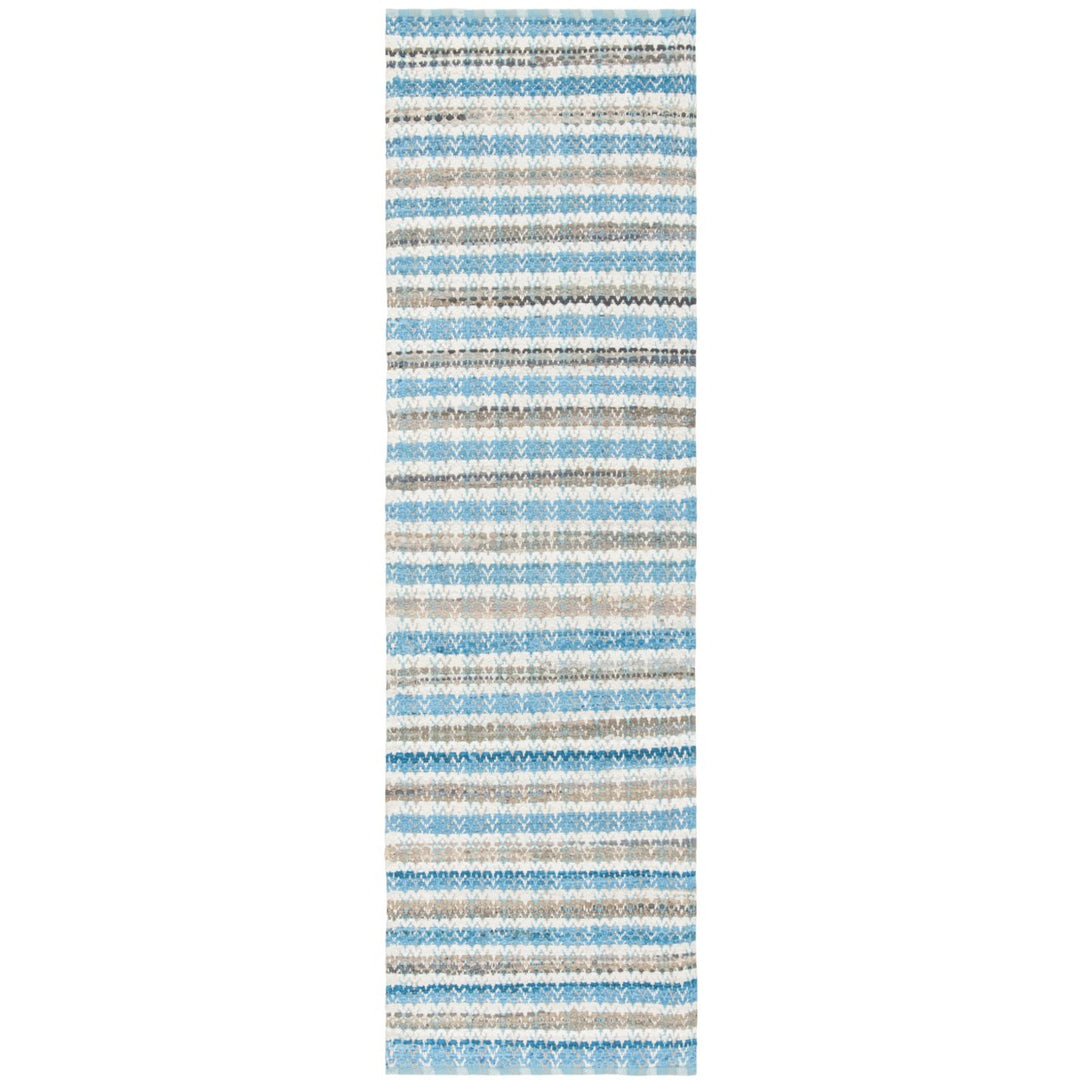 SAFAVIEH Montauk MTK950C Handwoven Aqua / Multi Rug Image 3