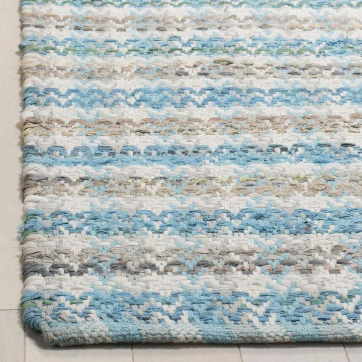 SAFAVIEH Montauk MTK950C Handwoven Aqua / Multi Rug Image 5