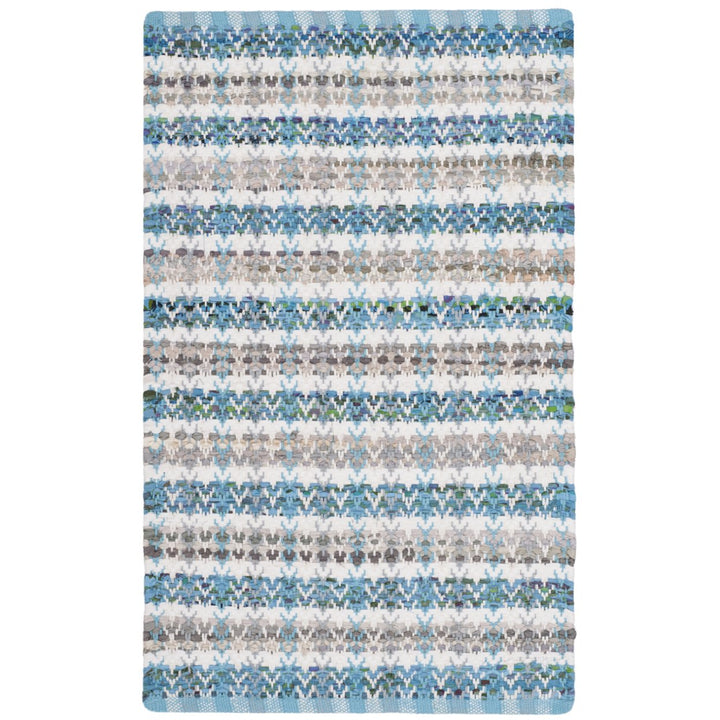 SAFAVIEH Montauk MTK950C Handwoven Aqua / Multi Rug Image 6