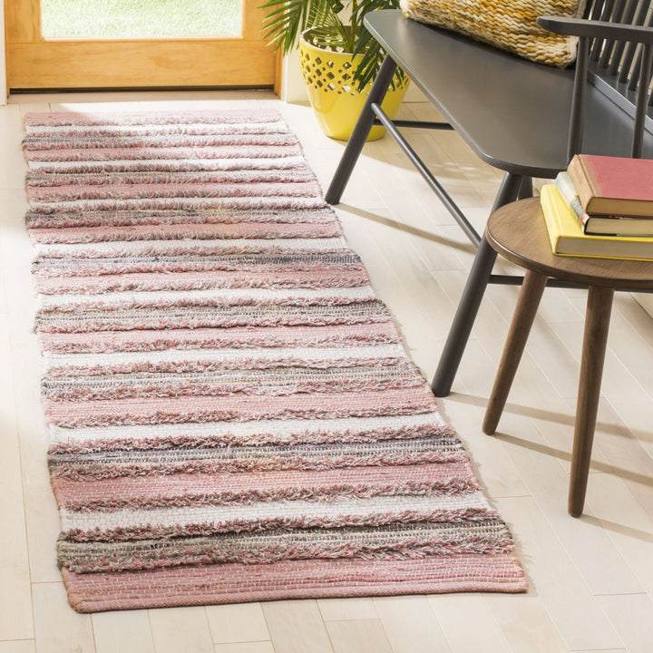 SAFAVIEH Montauk MTK951D Handwoven Pink / Multi Rug Image 2