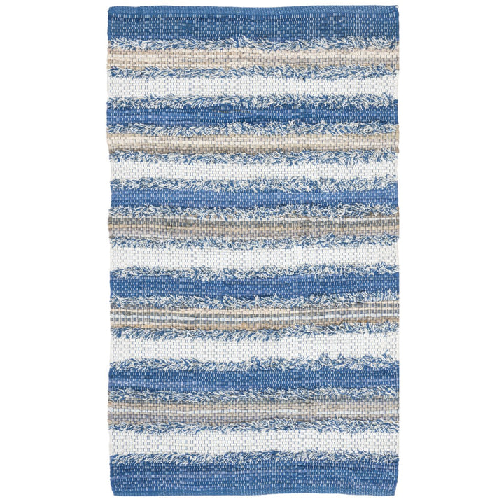 SAFAVIEH Montauk MTK951B Handwoven Blue / Multi Rug Image 1