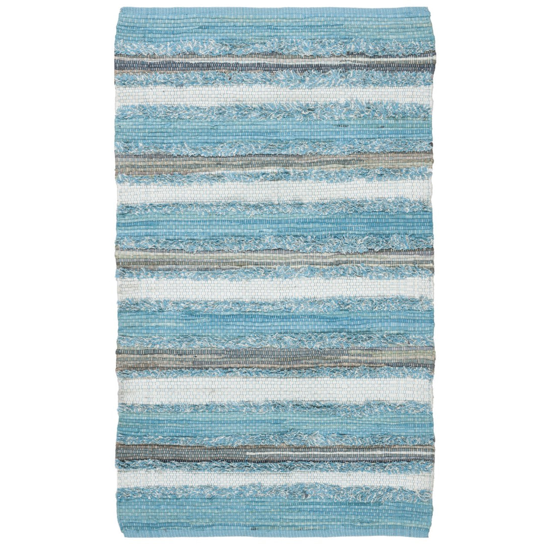 SAFAVIEH Montauk MTK951C Handwoven Aqua / Multi Rug Image 1