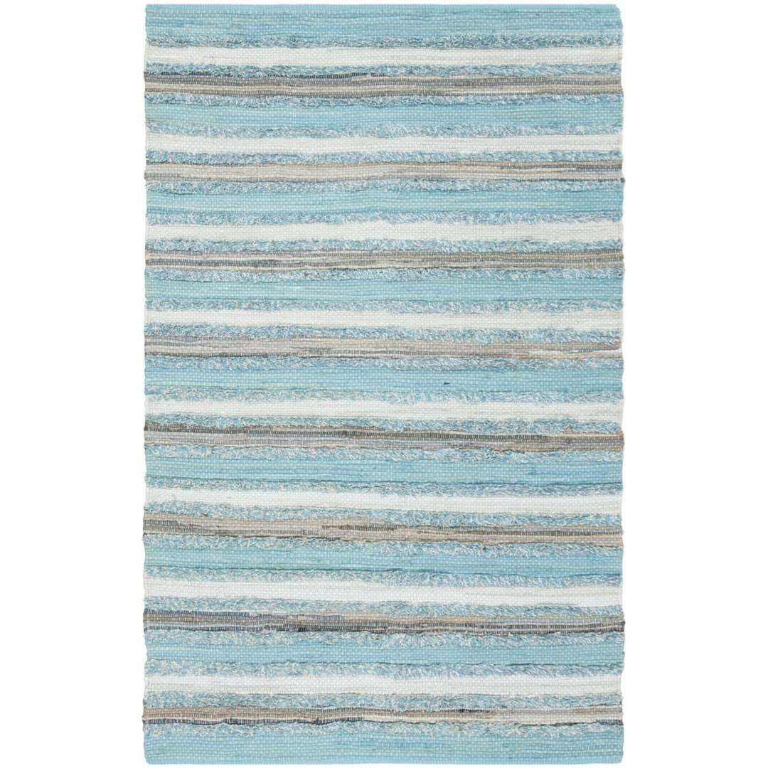 SAFAVIEH Montauk MTK951C Handwoven Aqua / Multi Rug Image 1